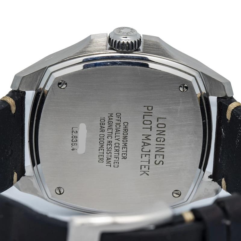 Longines Pilot Majetek Tartarugone L2.838.4.53.9 Complete SS Auto Men's 43mm Box and Paper - 6