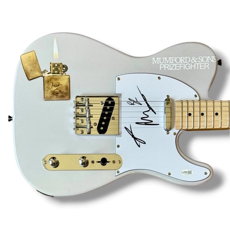 Mumford & Sons Signed Guitar Custom JSA COA Marcus Mumford Ted Dwane Ben Lovett: Industry: Music,Signed: Yes,Autograph Authentication: James Spence (JSA),Object Type: Guitar & Guitar Pick,Original/Reproduction: Original,Country of Origin: United States