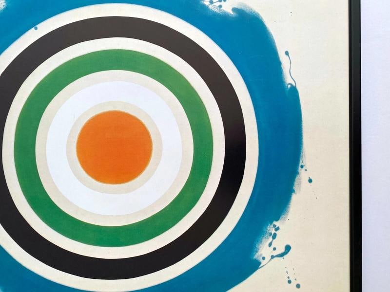 KENNETH NOLAND RARE 1977 MODERNIST LITHO PRINT FRAMED EXHBT POSTER "WHIRL" 1960 - 10