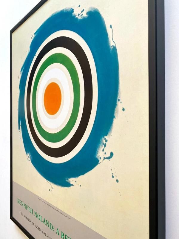 KENNETH NOLAND RARE 1977 MODERNIST LITHO PRINT FRAMED EXHBT POSTER "WHIRL" 1960 - 11