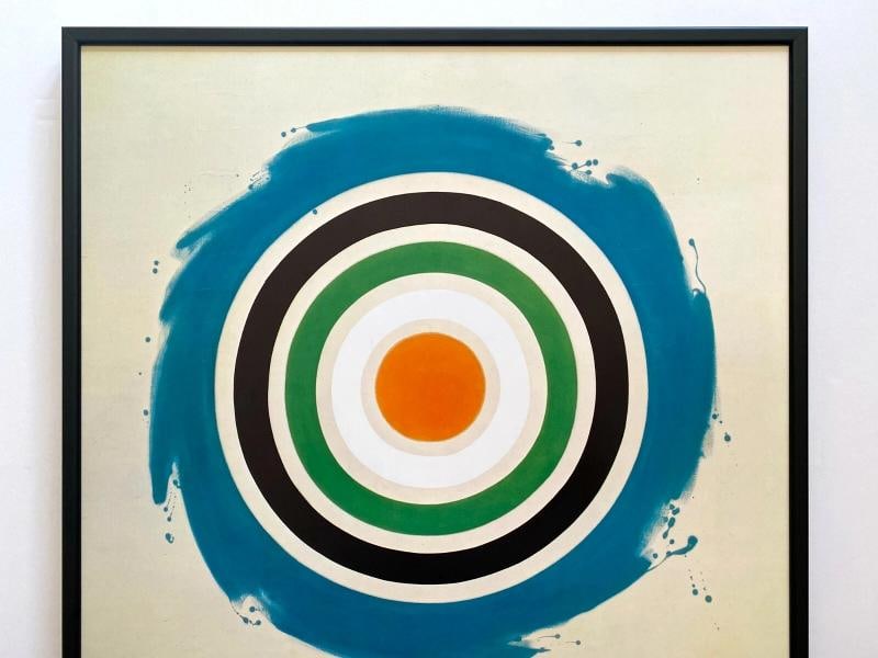 KENNETH NOLAND RARE 1977 MODERNIST LITHO PRINT FRAMED EXHBT POSTER "WHIRL" 1960 - 2