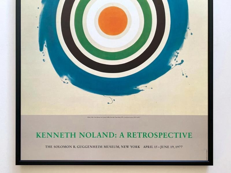 KENNETH NOLAND RARE 1977 MODERNIST LITHO PRINT FRAMED EXHBT POSTER "WHIRL" 1960 - 3