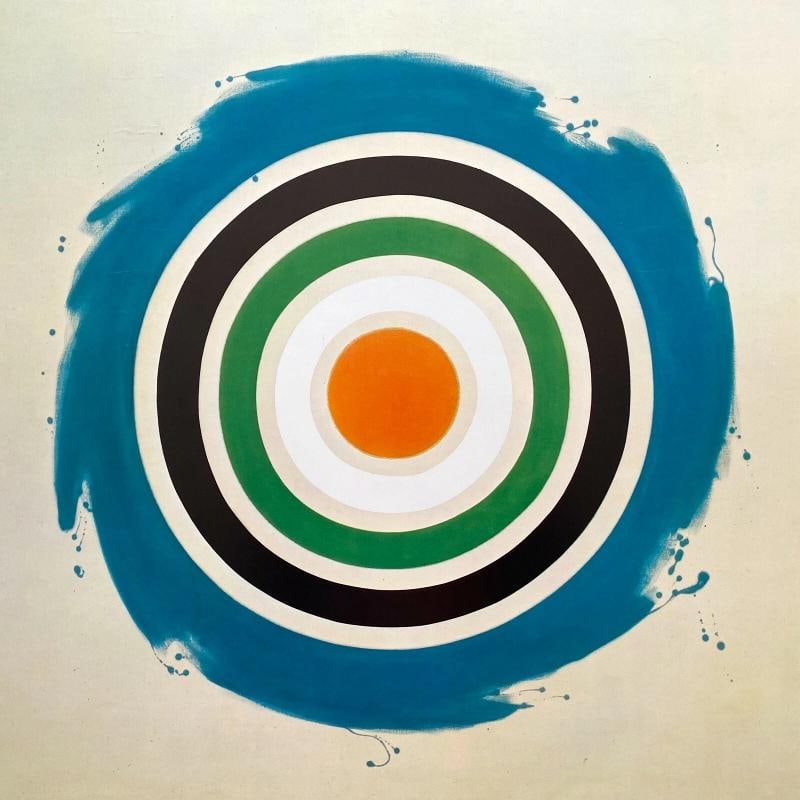 KENNETH NOLAND RARE 1977 MODERNIST LITHO PRINT FRAMED EXHBT POSTER "WHIRL" 1960 - 4