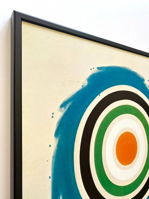 KENNETH NOLAND RARE 1977 MODERNIST LITHO PRINT FRAMED EXHBT POSTER "WHIRL" 1960 - 5