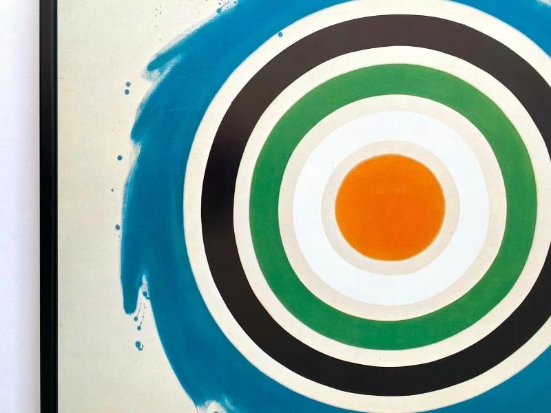 KENNETH NOLAND RARE 1977 MODERNIST LITHO PRINT FRAMED EXHBT POSTER "WHIRL" 1960 - 6