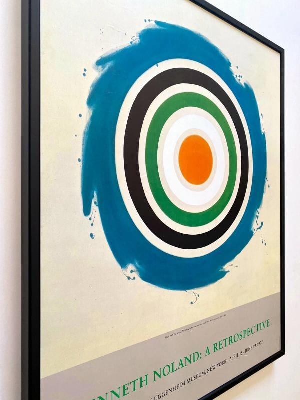 KENNETH NOLAND RARE 1977 MODERNIST LITHO PRINT FRAMED EXHBT POSTER "WHIRL" 1960 - 7
