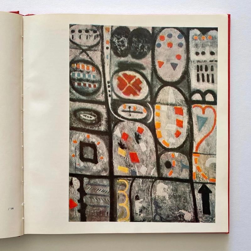 ADOLPH GOTTLIEB RARE 1968 1ST ED MCM LITHOGRAPH PRINT HARDCOVER EXHIBITION BOOK - 3
