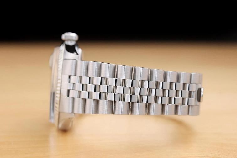 ROLEX MENS DATEJUST 18K WHITE GOLD STAINLESS STEEL ICE BLUE DIAL 36MM WATCH - 5