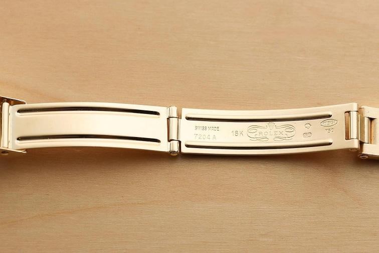 2001 ROLEX OYSTER PERPETUAL 76198 BLACK FACTORY DIAMOND DIAL 18K GOLD WATCH - 11