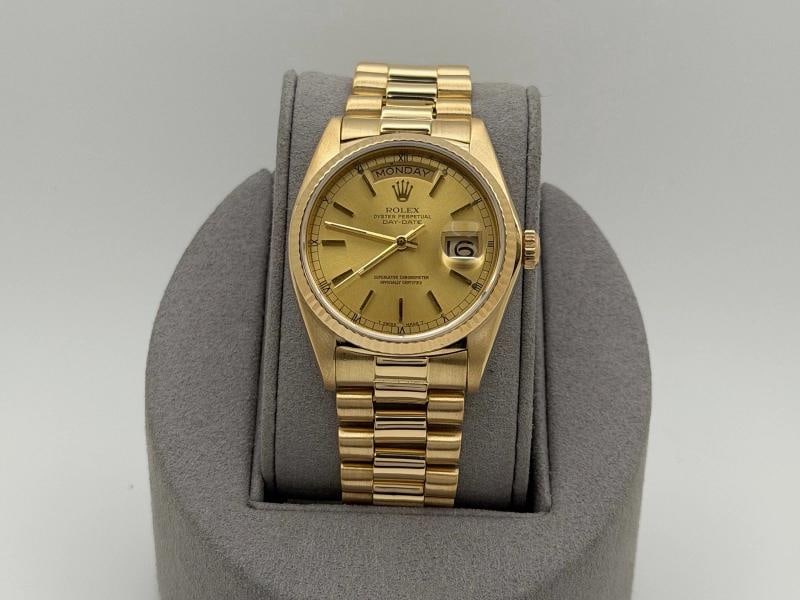 Rolex Day Date President 18038 36mm Champagne Dial 18K Yellow Gold - 3