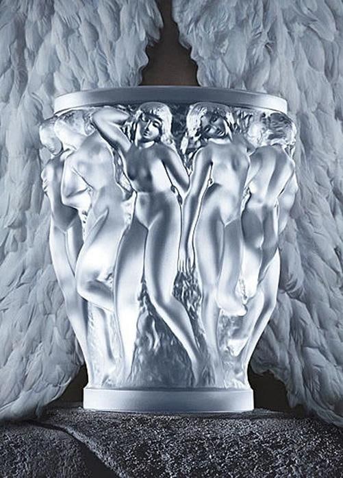 LALIQUE CRYSTAL BACCHANTES VASE #1220000 BRAND NIB FROSTED WOMEN - 2