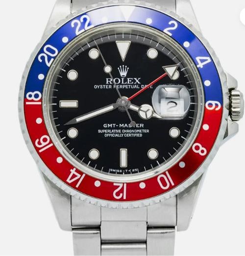 Rolex GMT-Master 16700 Oyster Pepsi SS Black Dial Auto Men's Watch 40mm - 2