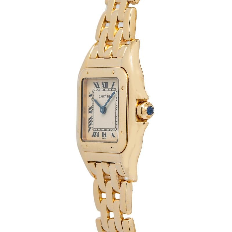 Cartier Panthere 10702 W25022B9 1996 paper 18k YG Patina White Dial Quartz 22mm - 2