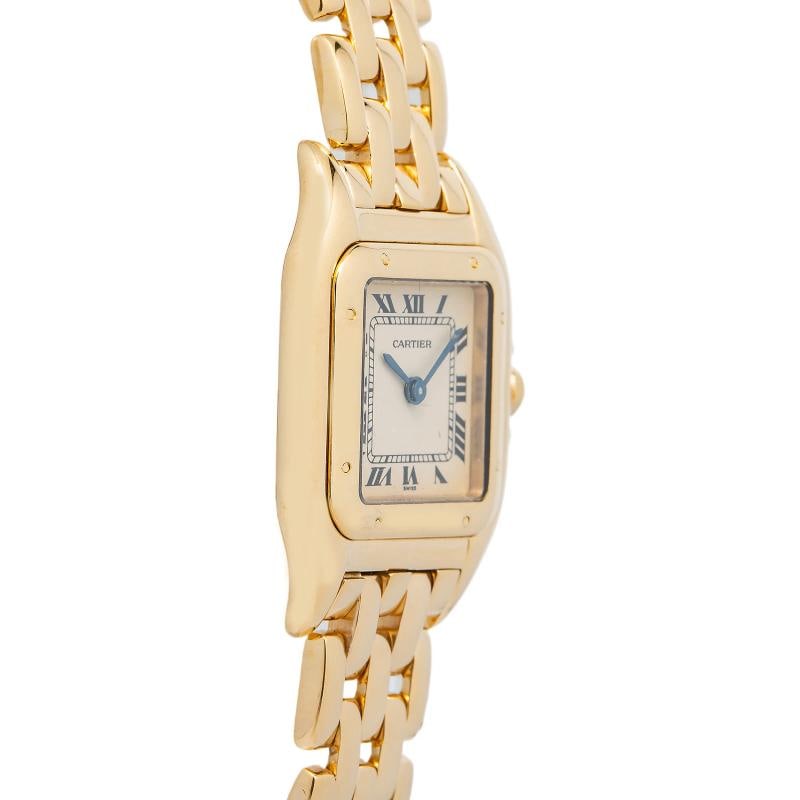 Cartier Panthere 10702 W25022B9 1996 paper 18k YG Patina White Dial Quartz 22mm - 3