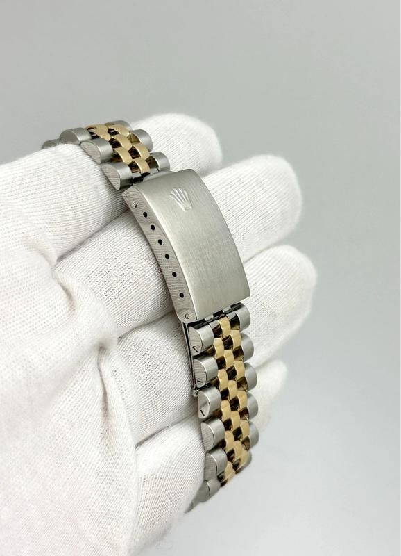 Rolex Datejust 16233 36mm Champagne Tapestry Dial 18k Gold Steel Box Paper - 10