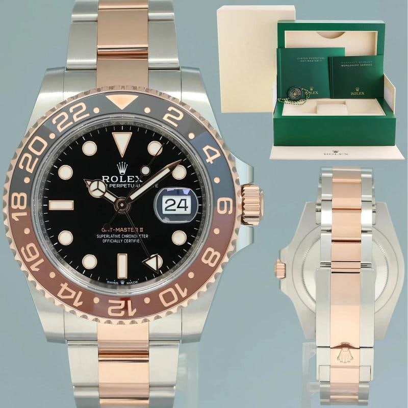 2022 MINT Rolex GMT Master II Root Beer Two Tone Rose Gold 126711 CHNR Watch Box: Condition: Pre-owned - Excellent,Brand: Rolex,Department: Unisex Adults,Type: Wristwatch,Model: GMT-Master,Reference Number: 126711,With Original Box/Packaging: Yes,With Papers: Original,Customized: