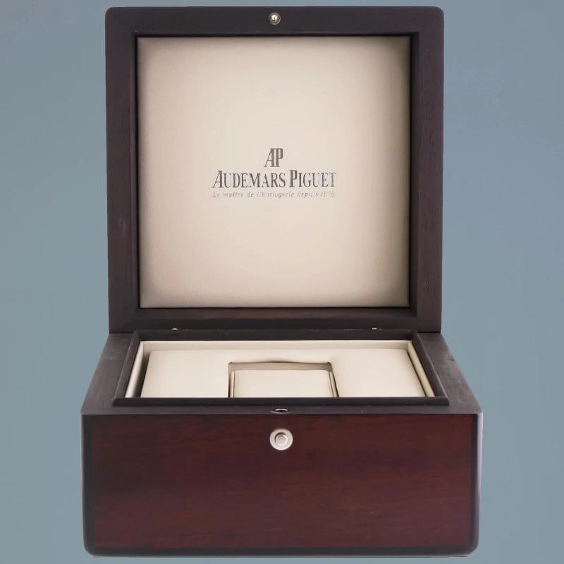 MINT Audemars Piguet Royal Oak Black 39mm Steel 15300ST Date Watch Box - 7