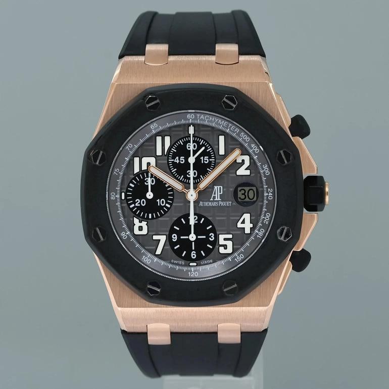 Mint Audemars Piguet Royal Oak Offshore Rubber Clad Chrono Rose Gold 25940ok - 2