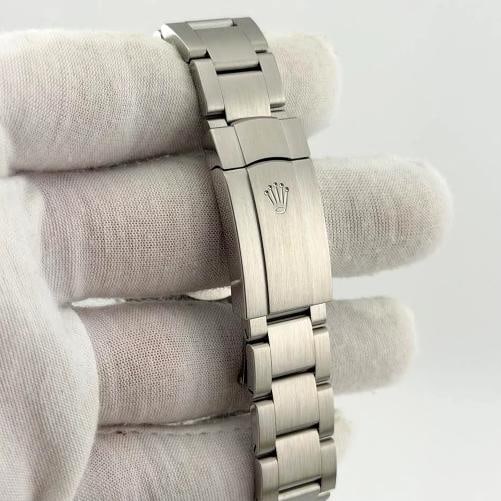 Rolex Oyster Perpetua1 124300 41mm Coral Red Dial Stainless Steel Box Paper 2022 - 4
