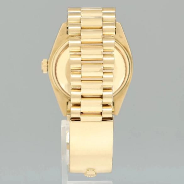 Rolex DateJust 36mm 1601 Yellow Gold President Champagne Pie Pan Stick Watch Box - 5