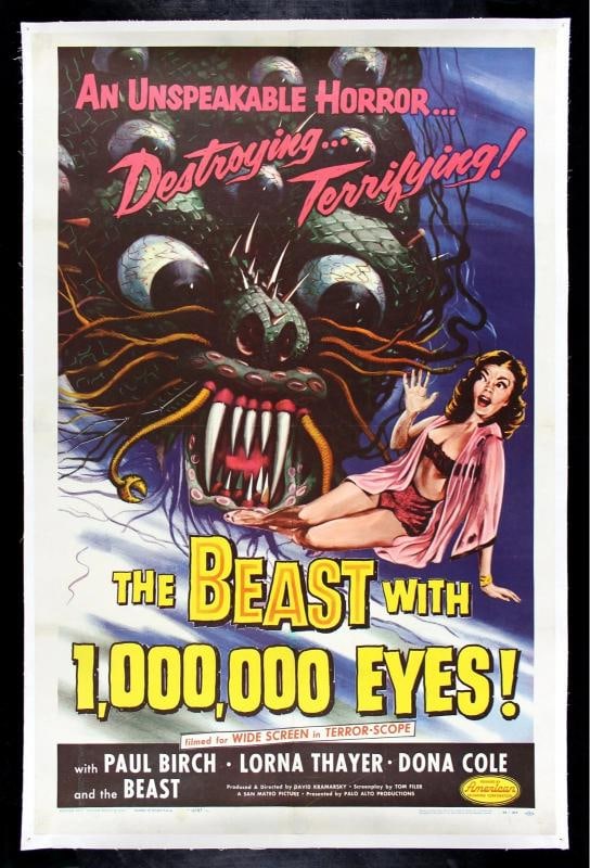 THE BEAST WITH 1,000,000 ONE 1 MILLION EYES Ã¢Å“Â¯ CineMasterpieces M (1 of 1)