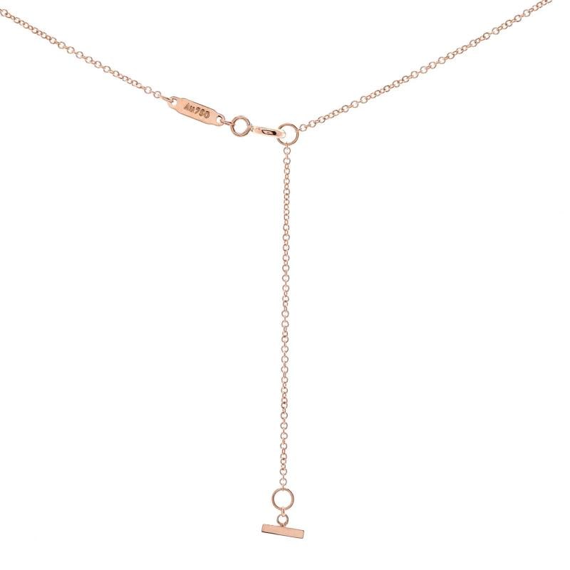 Tiffany & Co. T Smile Pendant Necklace 18K Rose Gold and Diamonds Small - 3
