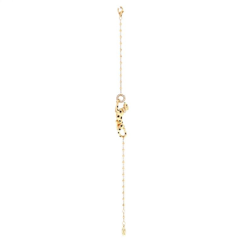 Cartier Panthere De Cartier Bracelet 18K Yellow Gold with Diamonds, Black Enamel - 3