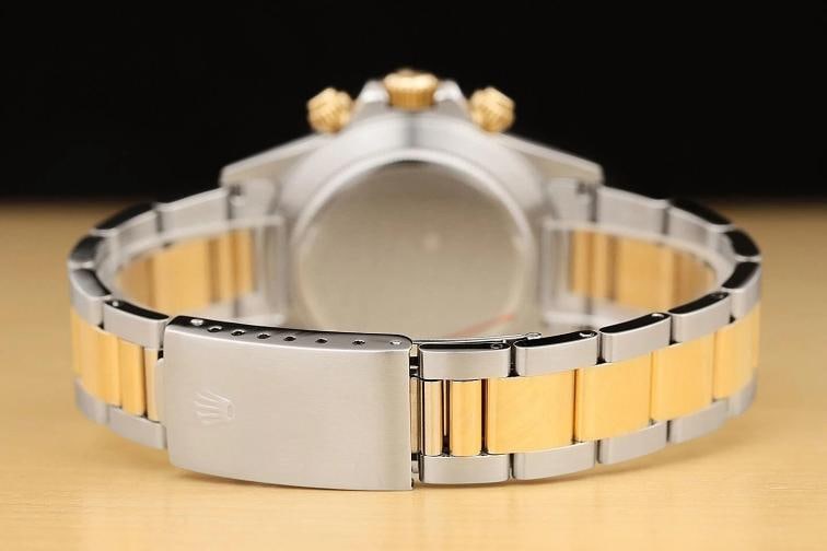 ROLEX DAYTONA COSMOGRAPH ZENITH 16523 CHAMPAGNE DIAL 18K GOLD STEEL OYSTER WATCH - 6