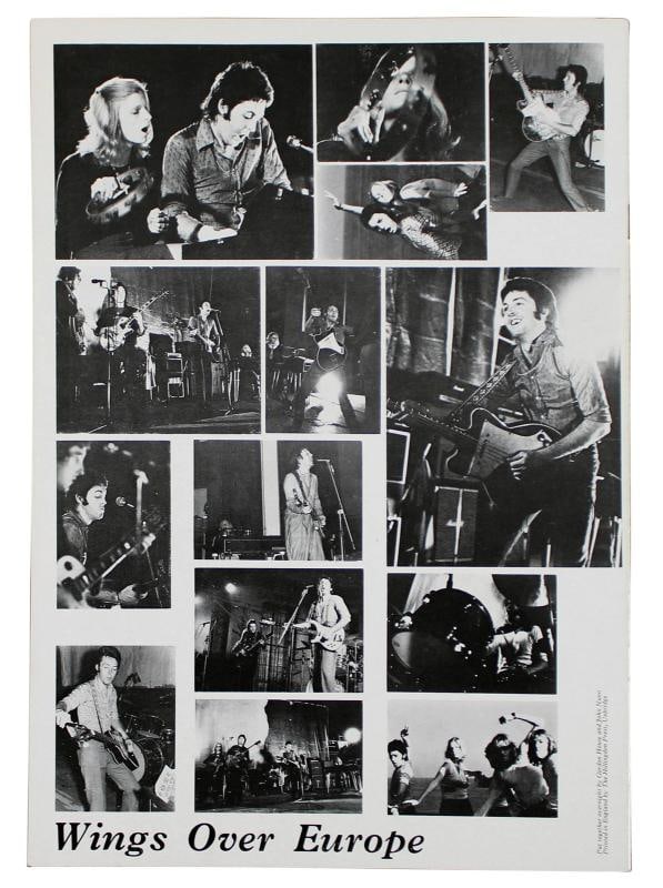 (3) Linda & Paul McCartney, Denny Lane Signed Wings Over Europe Tour Program BAS - 2