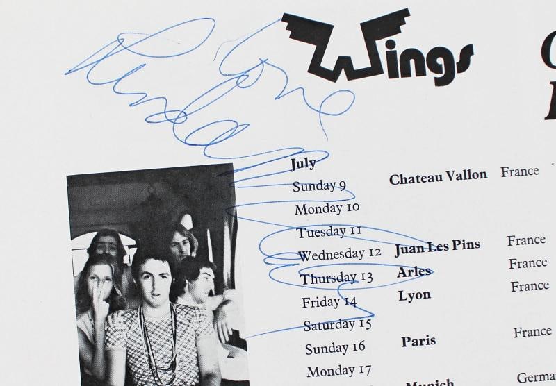 (3) Linda & Paul McCartney, Denny Lane Signed Wings Over Europe Tour Program BAS - 4