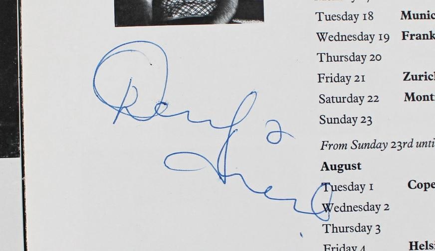 (3) Linda & Paul McCartney, Denny Lane Signed Wings Over Europe Tour Program BAS - 5