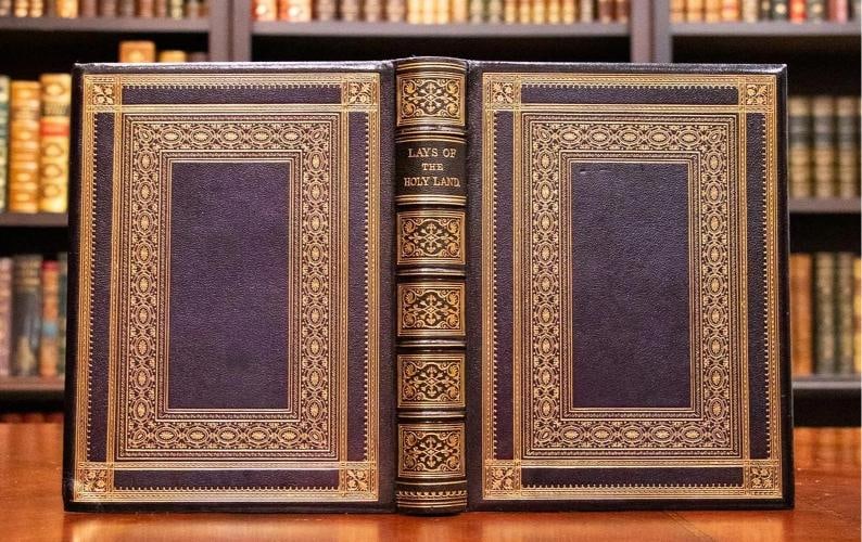 c.1870 Lays of the Holy Land Jerusalem Israel Fine Leather Binding Rare: Country of Origin: United States of America,Publisher: James Nisbet,Year Printed: 1870,Binding: Leather,Subject: Illustrated