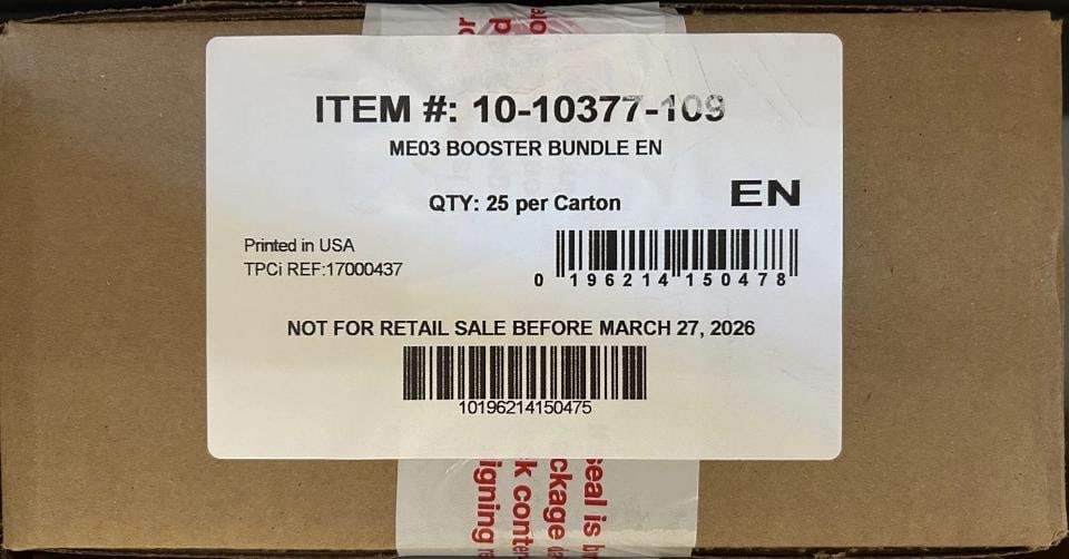 PERFECT ORDER Sealed 25 Booster Bundle CASE (150 Packs Pokemon Cards) ME03 (1 of 1)