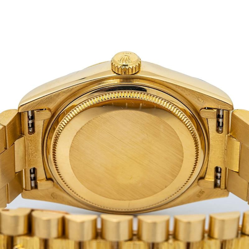 Rolex Day-Date Bark 18078 MINT President 18k YG Champagne Dial Auto Watch 36mm - 6