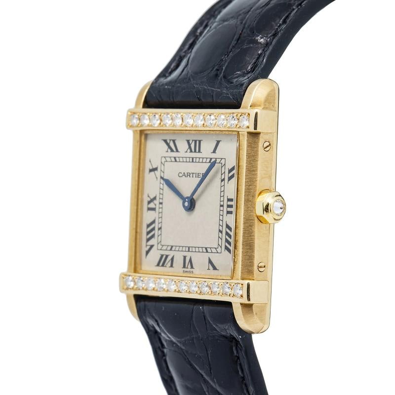 Cartier Tank Chinoise 8105 18K Yellow Gold Diamond Off-White Dial Quartz 23mm - 3