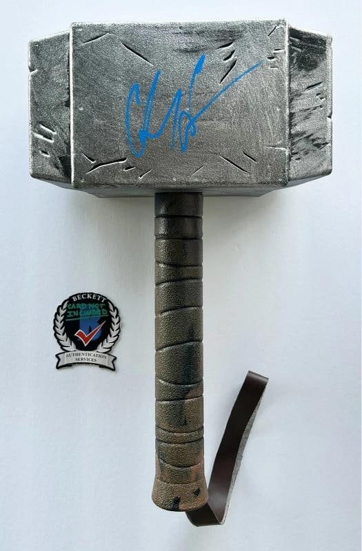 Chris Hemsworth Signed Hammer Thor Mjolnir Beckett BAS 2 COA (1 of 1)