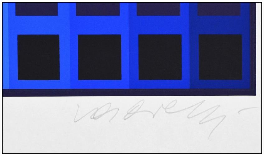 Victor Vasarely Original Color Screenprint with Embossing Vega Kela Framed Art - 5