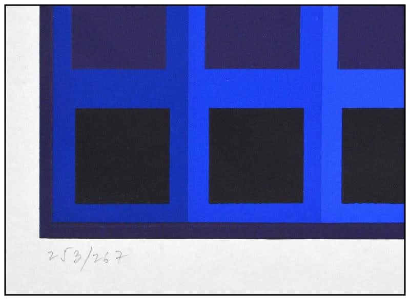 Victor Vasarely Original Color Screenprint with Embossing Vega Kela Framed Art - 6