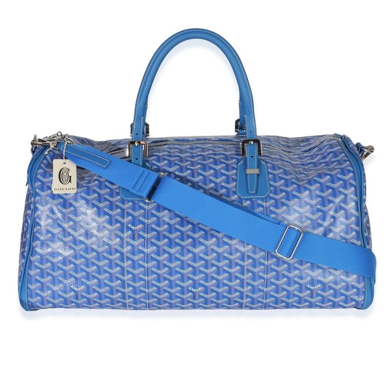 Goyard Blue Goyardine Canvas CroisiÃƒÂ¨re Boston 50: Condition: Pre-owned - Good,Dimensions: 20 x 10 x 9.5,Handbag Accessories: Dustbag;Lock;Care Booklet;Key;Retail Tag,Bag Width: 20 in,Bag Depth: 9.5 in,Bag Height: 10 in,Department: Unisex,Style: