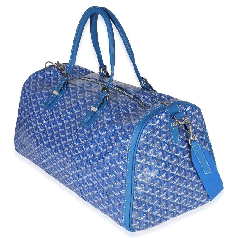 Goyard Blue Goyardine Canvas CroisiÃƒÂ¨re Boston 50 - 2