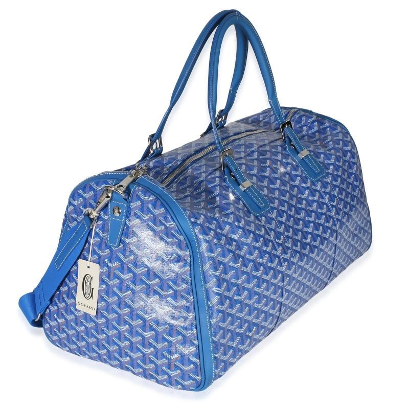 Goyard Blue Goyardine Canvas CroisiÃƒÂ¨re Boston 50 - 3