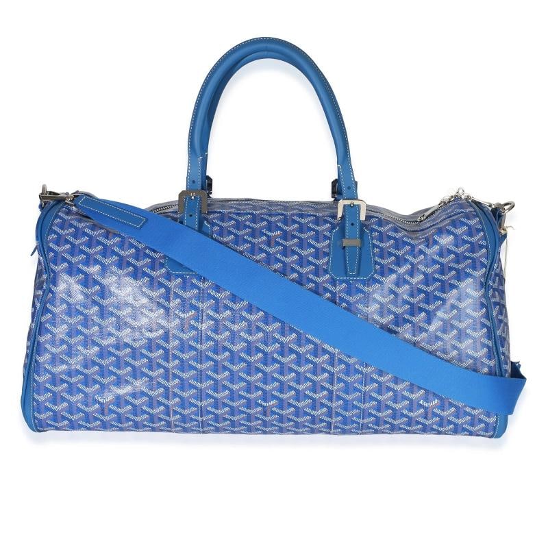 Goyard Blue Goyardine Canvas CroisiÃƒÂ¨re Boston 50 - 4