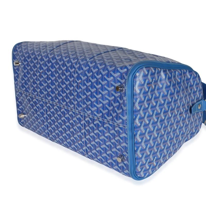 Goyard Blue Goyardine Canvas CroisiÃƒÂ¨re Boston 50 - 6