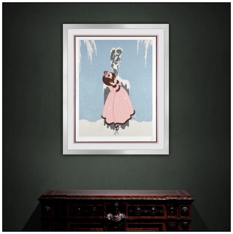 Erte Original Color Serigraph The End of Romance Fashion Signed Framed Artwork - 2