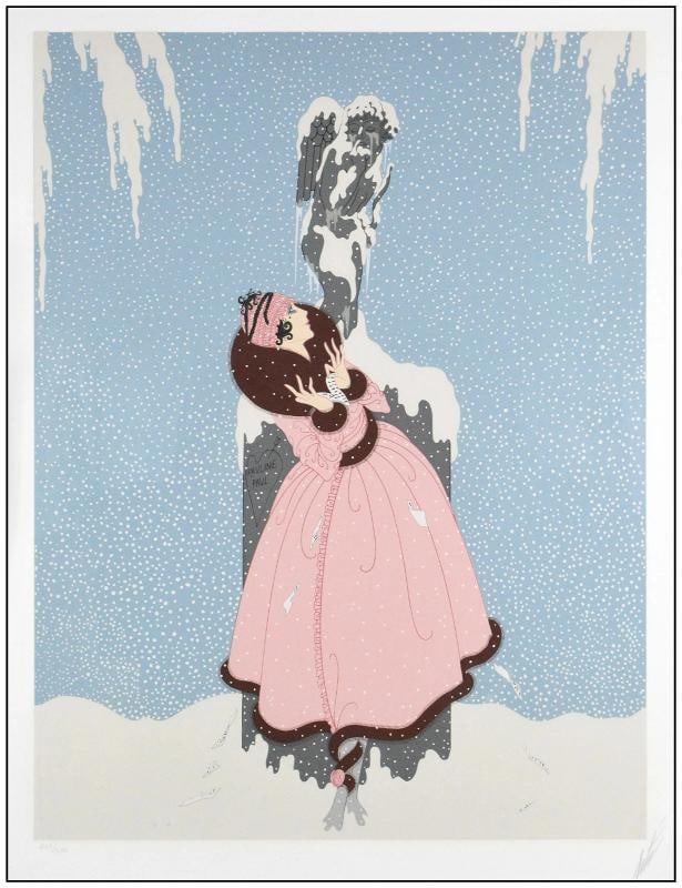 Erte Original Color Serigraph The End of Romance Fashion Signed Framed Artwork - 3