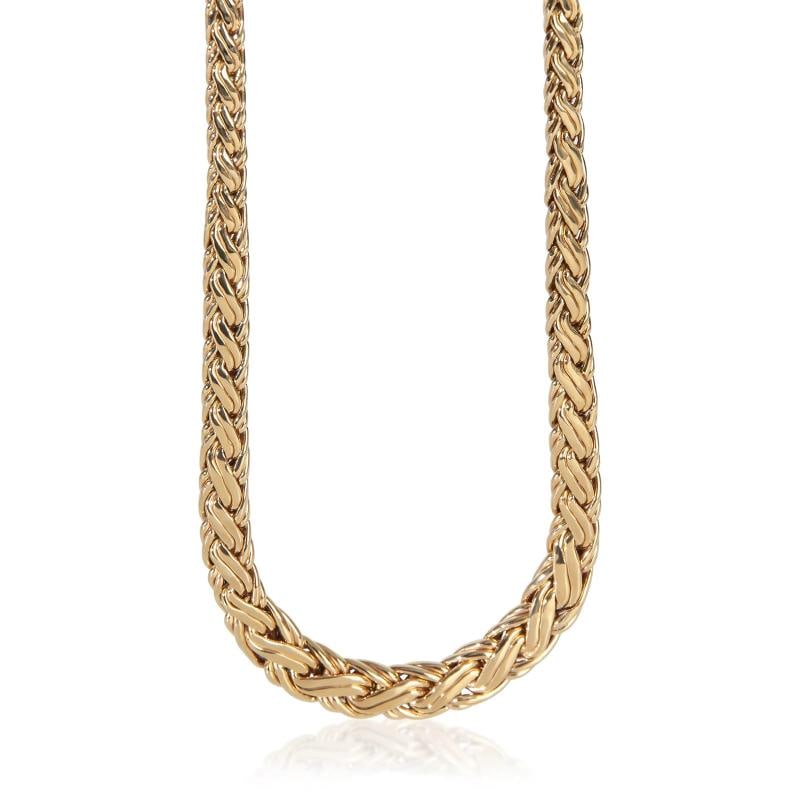 Tiffany & Co. Yellow Gold Vintage Byzantine Necklace: Condition: Pre-owned,Clasp/Buckle Type: Box with Tongue & Safety,With Original Box/Packaging: Yes,Side Stone Type: No Stone,Metal Purity: 14k,With Papers: No,Gross Weight (grams): 29.36,Department: