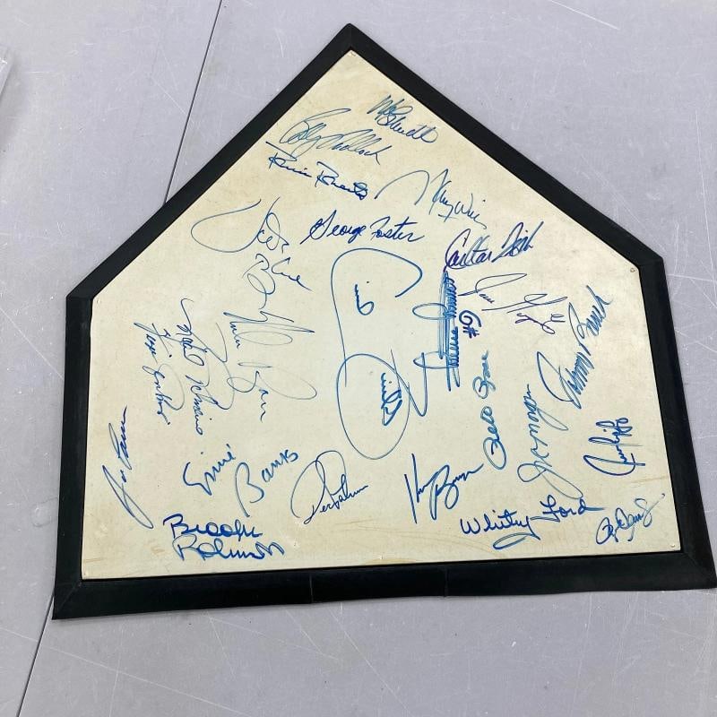 Nolan Ryan Roger Clemens Johnny Bench Mike Schmidt HOF Signed Home Plate JSA - 2