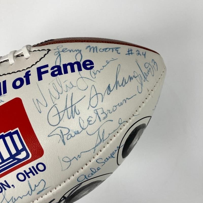 1989 HOF Induction Signed Football 45 Sigs Johnny Unitas Bart Starr Landry JSA - 10