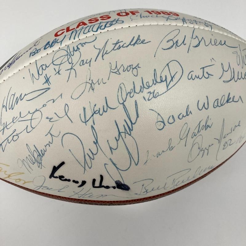 1989 HOF Induction Signed Football 45 Sigs Johnny Unitas Bart Starr Landry JSA - 14