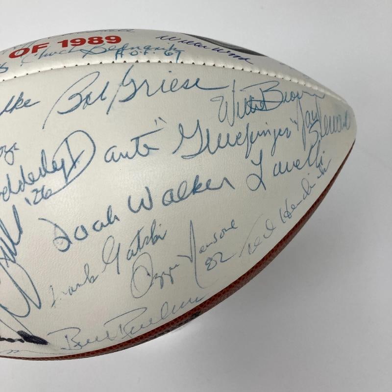 1989 HOF Induction Signed Football 45 Sigs Johnny Unitas Bart Starr Landry JSA - 15